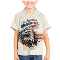 Happy Fourth of July Personalized Family Matching Mermaid Dress and Hawaiian Shirt Bald Eagle USA Independence Day