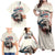 Happy Fourth of July Personalized Family Matching Off Shoulder Maxi Dress and Hawaiian Shirt Bald Eagle USA Independence Day