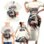 Happy Fourth of July Personalized Family Matching Short Sleeve Bodycon Dress and Hawaiian Shirt Bald Eagle USA Independence Day