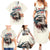 Happy Fourth of July Personalized Family Matching Summer Maxi Dress and Hawaiian Shirt Bald Eagle USA Independence Day