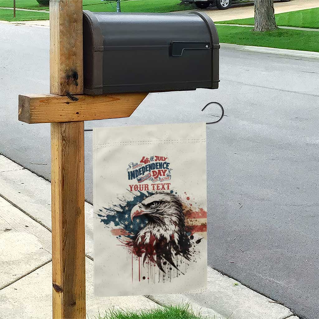 Happy Fourth of July Personalized Garden Flag Bald Eagle USA Independence Day