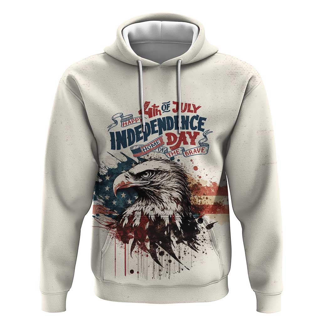 Happy Fourth of July Personalized Hoodie Bald Eagle USA Independence Day