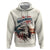 Happy Fourth of July Personalized Hoodie Bald Eagle USA Independence Day