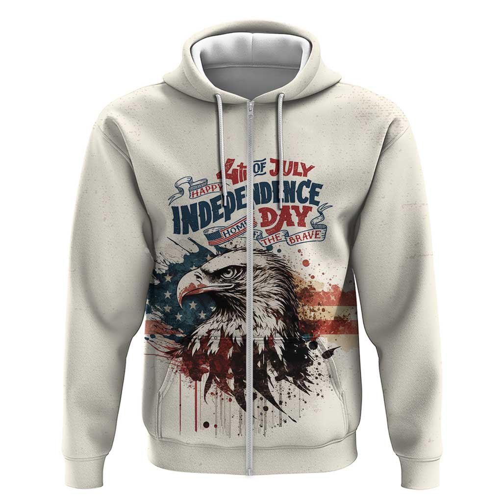 Happy Fourth of July Personalized Hoodie Bald Eagle USA Independence Day