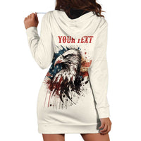 Happy Fourth of July Personalized Hoodie Dress Bald Eagle USA Independence Day