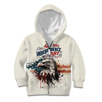 Happy Fourth of July Personalized Kid Hoodie Bald Eagle USA Independence Day