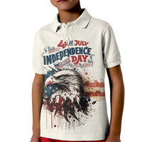 Happy Fourth of July Personalized Kid Polo Shirt Bald Eagle USA Independence Day