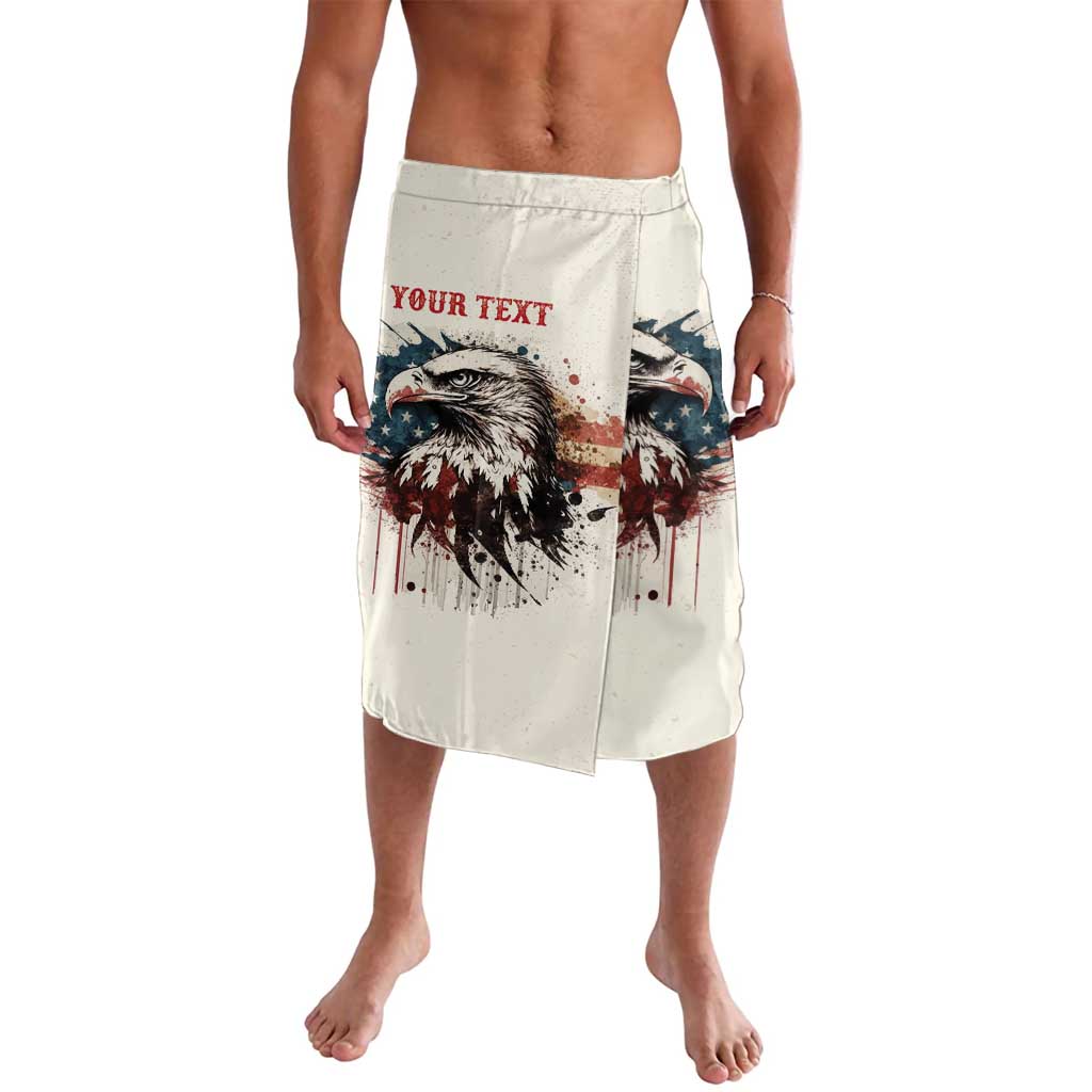 Happy Fourth of July Personalized Lavalava Bald Eagle USA Independence Day