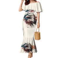 Happy Fourth of July Personalized Mermaid Dress Bald Eagle USA Independence Day