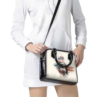 Happy Fourth of July Personalized Shoulder Handbag Bald Eagle USA Independence Day