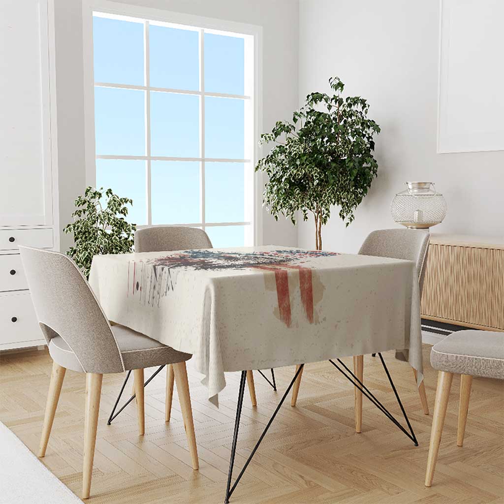 Happy Fourth of July Personalized Tablecloth Bald Eagle USA Independence Day