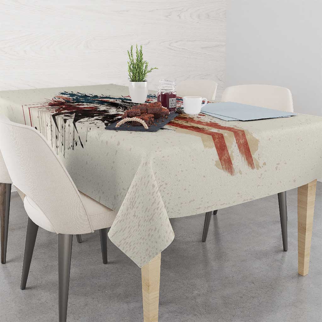 Happy Fourth of July Personalized Tablecloth Bald Eagle USA Independence Day