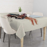 Happy Fourth of July Personalized Tablecloth Bald Eagle USA Independence Day