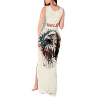 Happy Fourth of July Personalized Tank Maxi Dress Bald Eagle USA Independence Day