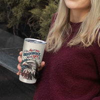 Happy Fourth of July Personalized Tumbler Cup Bald Eagle USA Independence Day