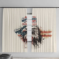 Happy Fourth of July Personalized Window Curtain Bald Eagle USA Independence Day