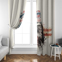 Happy Fourth of July Personalized Window Curtain Bald Eagle USA Independence Day