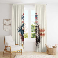 Happy Fourth of July Personalized Window Curtain Bald Eagle USA Independence Day