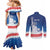 History Began 4th of July Personalized Couples Matching Mermaid Dress and Long Sleeve Button Shirt Statue of Liberty US Flag