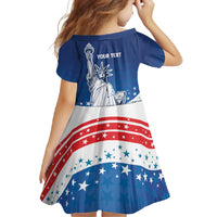 History Began 4th of July Personalized Family Matching Mermaid Dress and Hawaiian Shirt Statue of Liberty US Flag