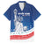 History Began 4th of July Personalized Family Matching Off The Shoulder Long Sleeve Dress and Hawaiian Shirt Statue of Liberty US Flag