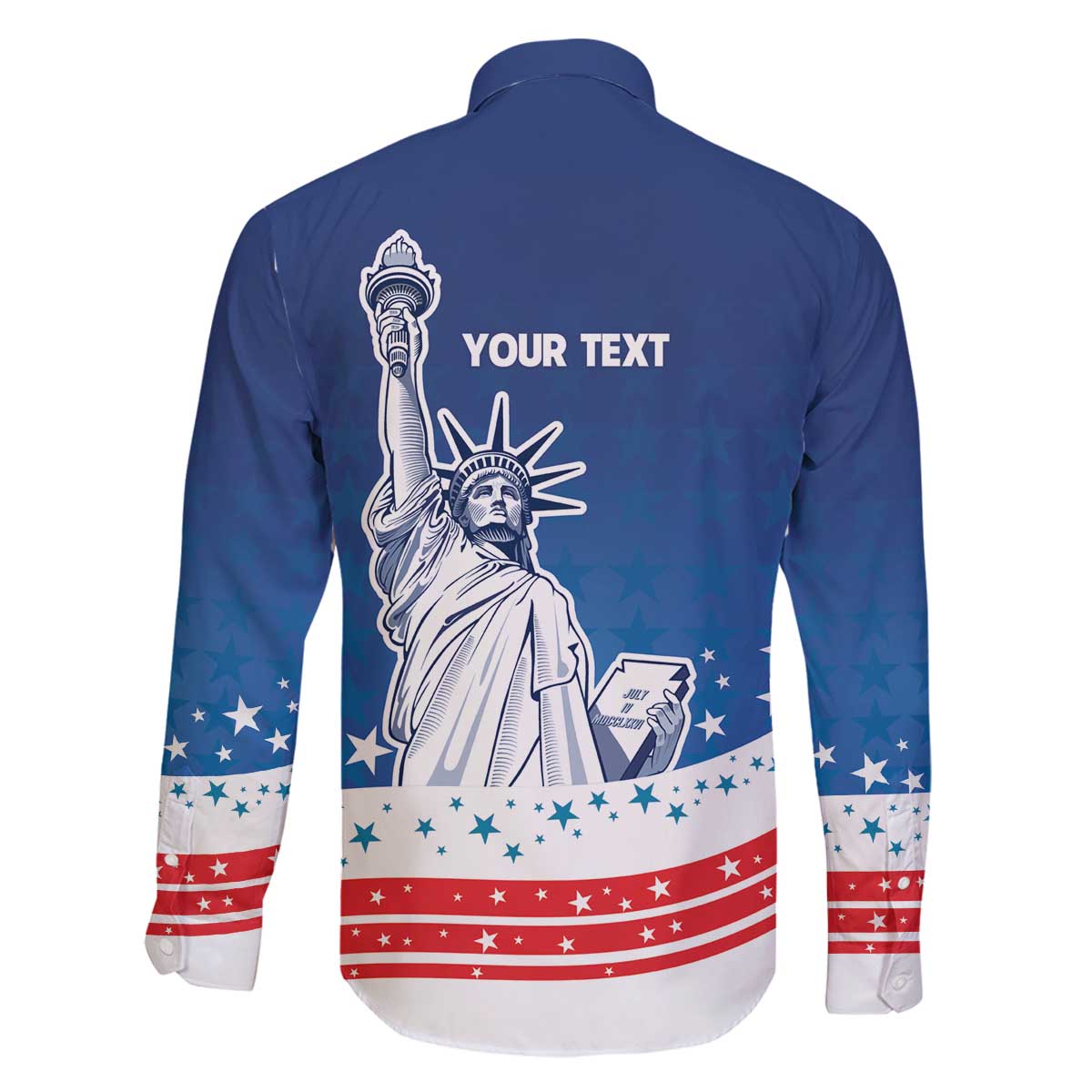 History Began 4th of July Personalized Family Matching Off The Shoulder Long Sleeve Dress and Hawaiian Shirt Statue of Liberty US Flag