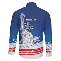 History Began 4th of July Personalized Family Matching Short Sleeve Bodycon Dress and Hawaiian Shirt Statue of Liberty US Flag