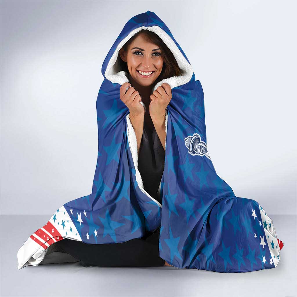 History Began 4th of July Personalized Hooded Blanket Statue of Liberty US Flag