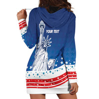 History Began 4th of July Personalized Hoodie Dress Statue of Liberty US Flag