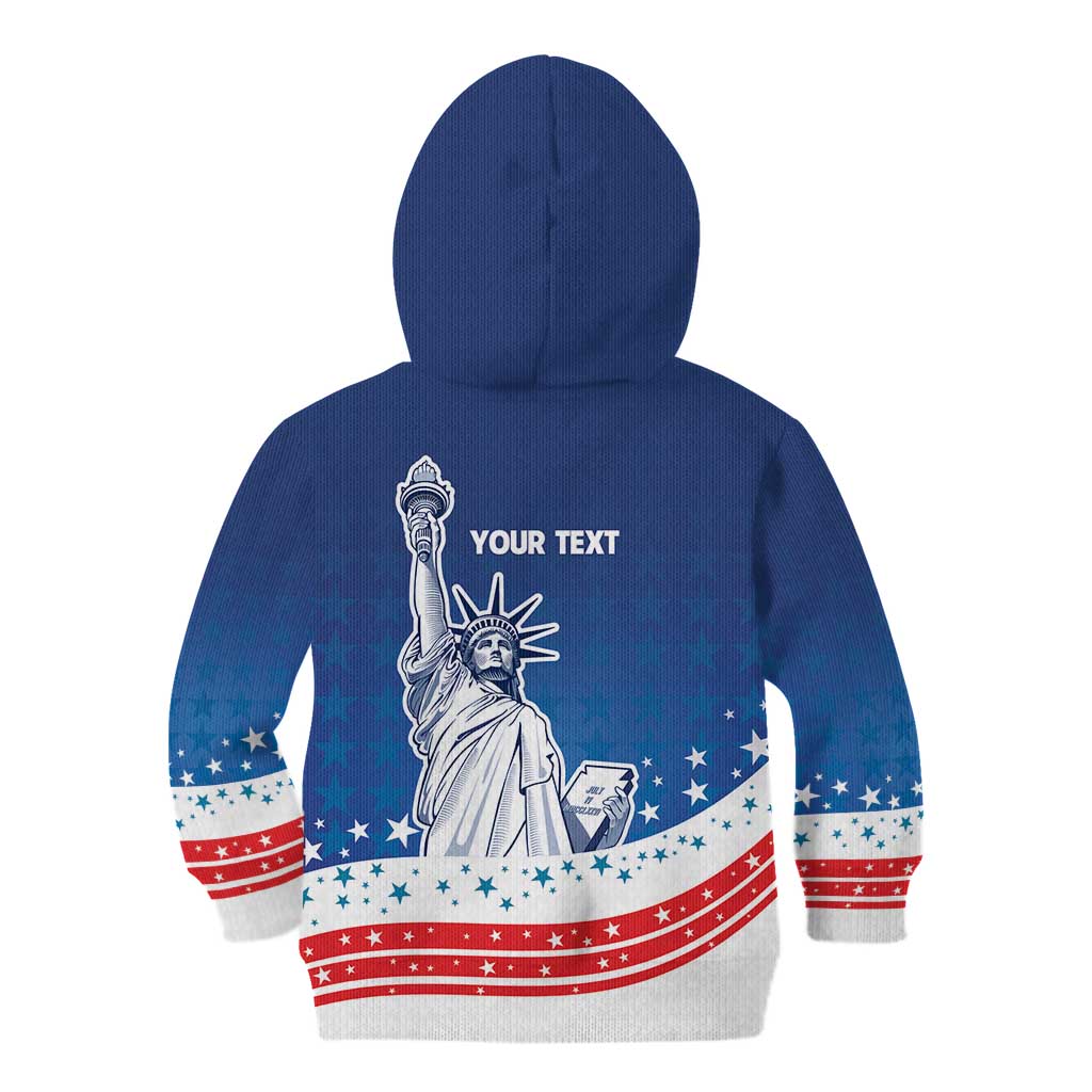 History Began 4th of July Personalized Kid Hoodie Statue of Liberty US Flag