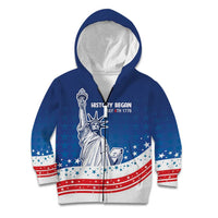 History Began 4th of July Personalized Kid Hoodie Statue of Liberty US Flag