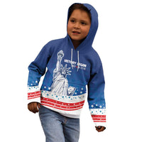History Began 4th of July Personalized Kid Hoodie Statue of Liberty US Flag