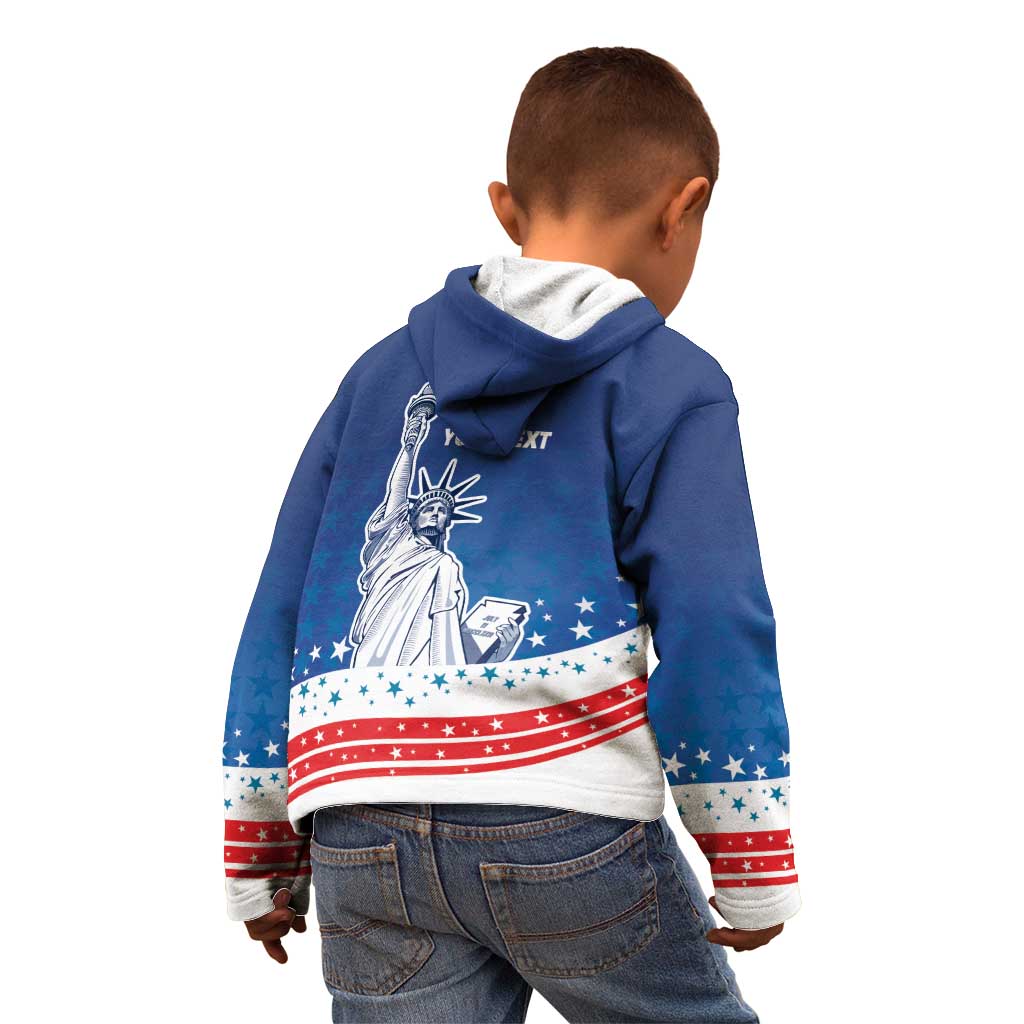 History Began 4th of July Personalized Kid Hoodie Statue of Liberty US Flag
