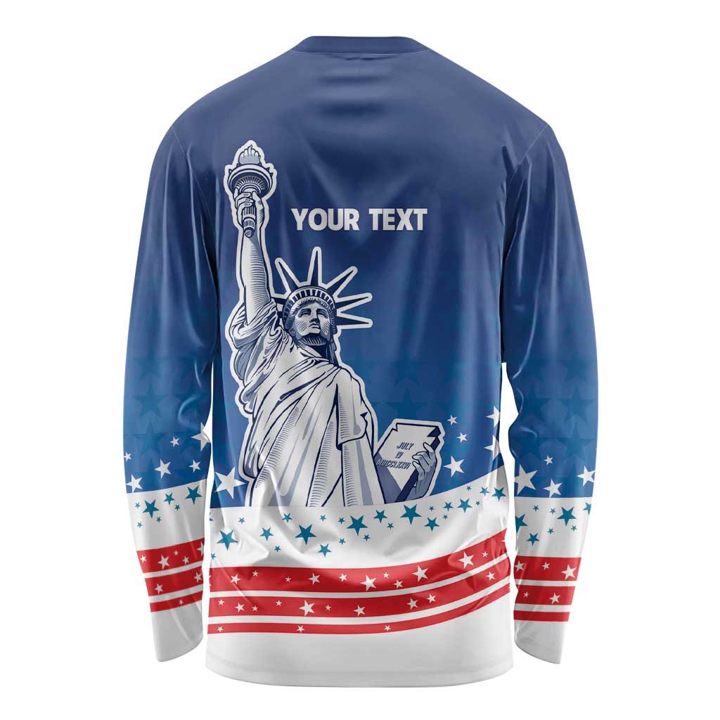 History Began 4th of July Personalized Long Sleeve Shirt Statue of Liberty US Flag