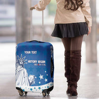 History Began 4th of July Personalized Luggage Cover Statue of Liberty US Flag