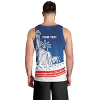 History Began 4th of July Personalized Men Tank Top Statue of Liberty US Flag