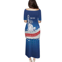 History Began 4th of July Personalized Puletasi Statue of Liberty US Flag