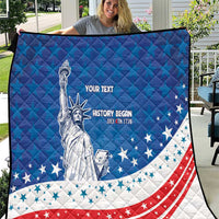 History Began 4th of July Personalized Quilt Statue of Liberty US Flag