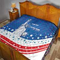 History Began 4th of July Personalized Quilt Statue of Liberty US Flag