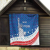 History Began 4th of July Personalized Quilt Statue of Liberty US Flag