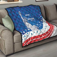 History Began 4th of July Personalized Quilt Statue of Liberty US Flag