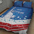 History Began 4th of July Personalized Quilt Bed Set Statue of Liberty US Flag