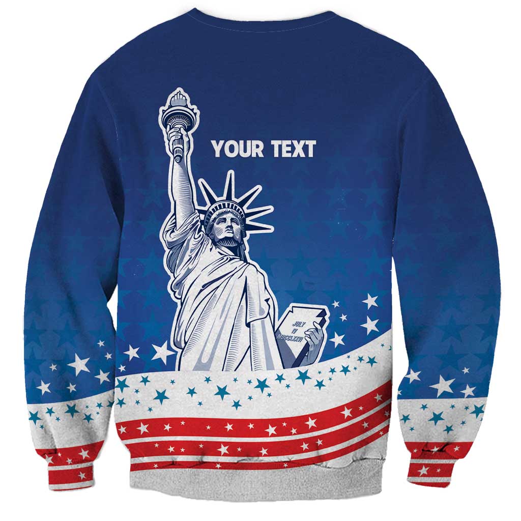 History Began 4th of July Personalized Sweatshirt Statue of Liberty US Flag