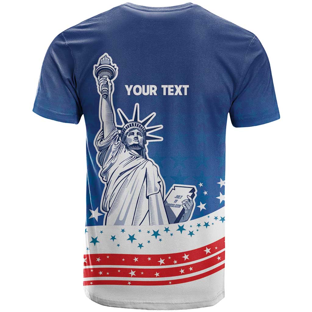History Began 4th of July Personalized T Shirt Statue of Liberty US Flag