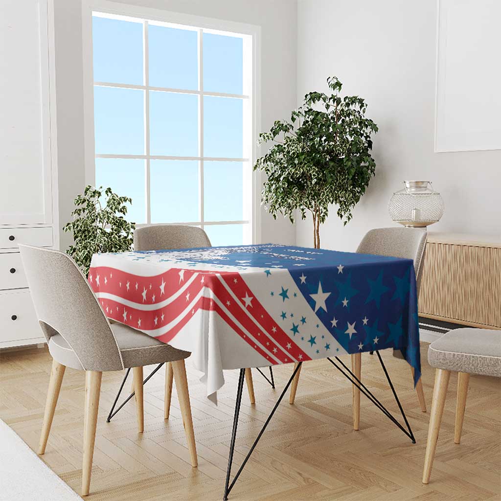 History Began 4th of July Personalized Tablecloth Statue of Liberty US Flag