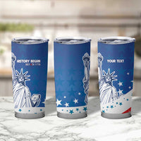 History Began 4th of July Personalized Tumbler Cup Statue of Liberty US Flag