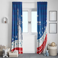 History Began 4th of July Personalized Window Curtain Statue of Liberty US Flag