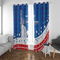 History Began 4th of July Personalized Window Curtain Statue of Liberty US Flag