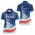 History Began 4th of July Personalized Women Polo Shirt Statue of Liberty US Flag