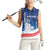 History Began 4th of July Personalized Women Sleeveless Polo Shirt Statue of Liberty US Flag
